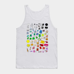 BFDI All Characters (Transparent) Tank Top